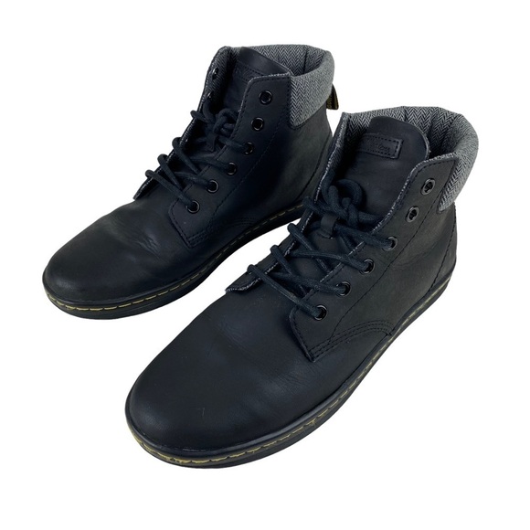 Dr Martens Black Ankle Boots Booties Women’s Size 9 Lace Up - Picture 2 of 11